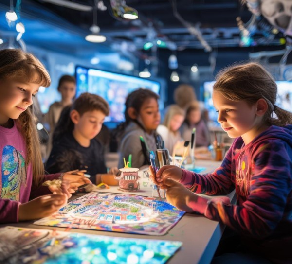 六年级学生在科技与创新中展现艺术魅力—探索六年级绘画科技与创新作品图片